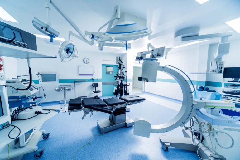A state-of-the-art operating room equipped with advanced medical devices specifically designed for neurosurgery.
